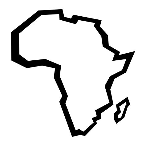 Detailed Map of Africa Continent in Black Silhouette 551364 Vector Art at Vecteezy