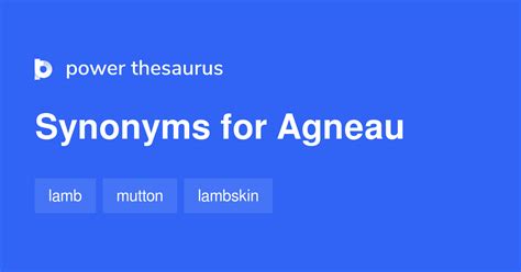 Agneau synonyms - 10 Words and Phrases for Agneau