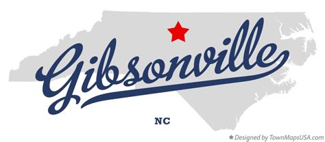 Map of Gibsonville, NC, North Carolina