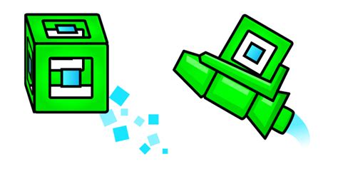 Geometry Dash 3D Player Cube and Ship cursor – Custom Cursor