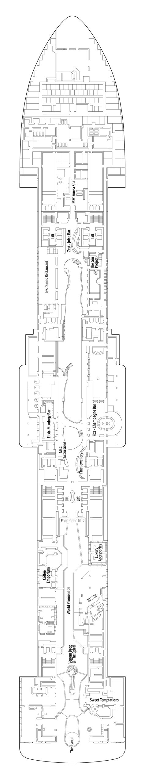 MSC World America – Deck Plans - Planet Cruise