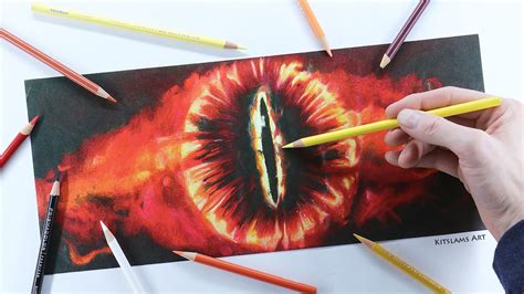 Eye of Sauron Drawing | Pencil color drawing of the Eye of S… | Flickr