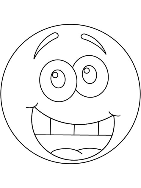 Printable Coloring Page: Happy Emotion