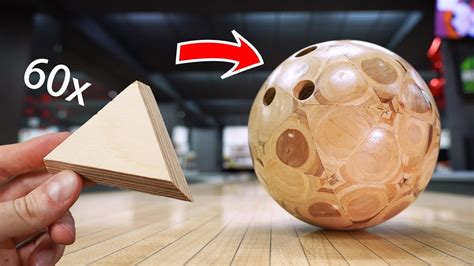 I Turn 60 Plywood Triangles into a Bowling Ball - YouTube