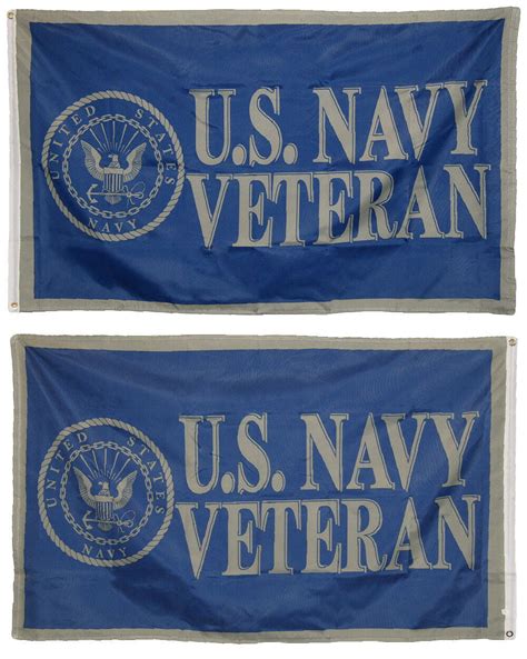 3x5 US Navy USN Veteran Vet 2ply Double Sided Polyester Flag 3x5 - Walmart.com - Walmart.com