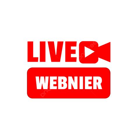 Live Webinar Clipart Button Icon Emblem Label Vector, Live Webinar ...