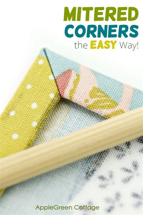 How To Sew Mitered Corners - the Easy Way! - AppleGreen Cottage