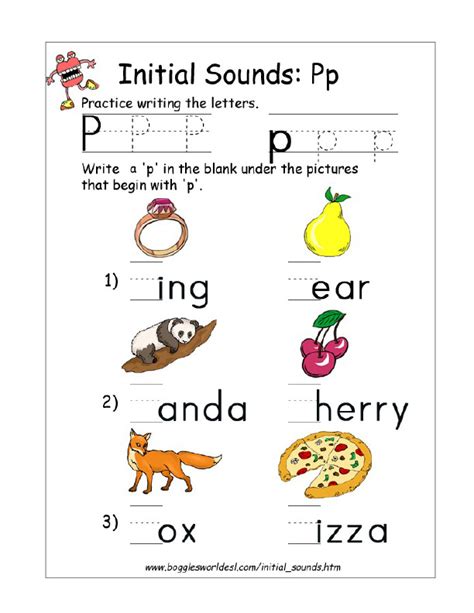 ️P And B Sounds Worksheets Free Download| Goodimg.co