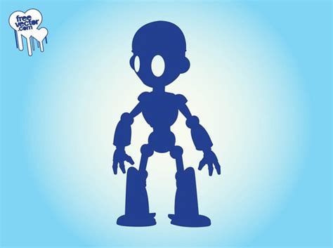 Robot Silhouette Free Vector