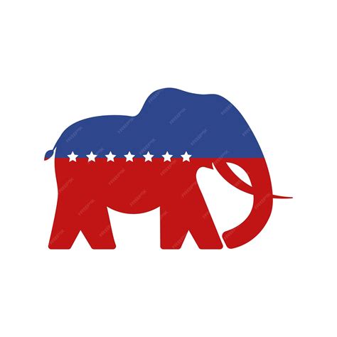 Premium Vector | Elephant symbol of the republican party in the us ...