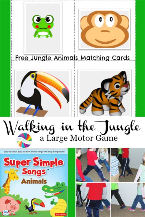 Jungle Animals Gross Motor Game for Preschool Archives • The Preschool ...