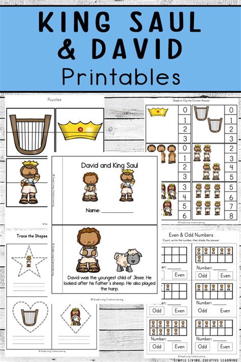 King Saul and David Printables - Simple Living. Creative Learning