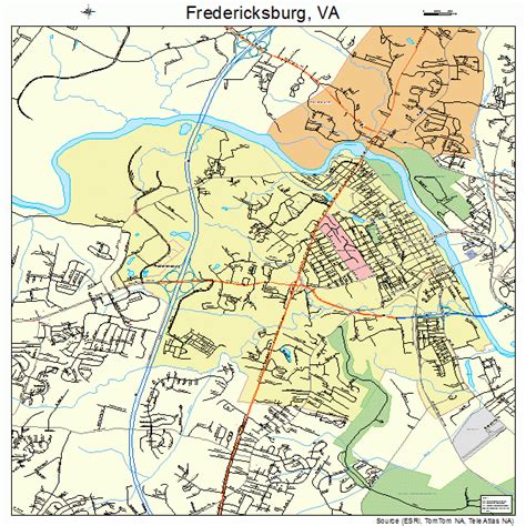 Fredericksburg Virginia Street Map 5129744