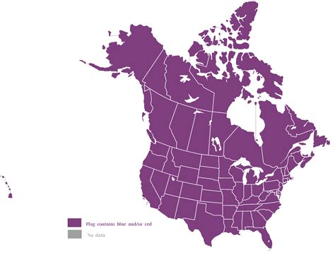 North American subdivisions whose flags contain blue and/or red : r ...