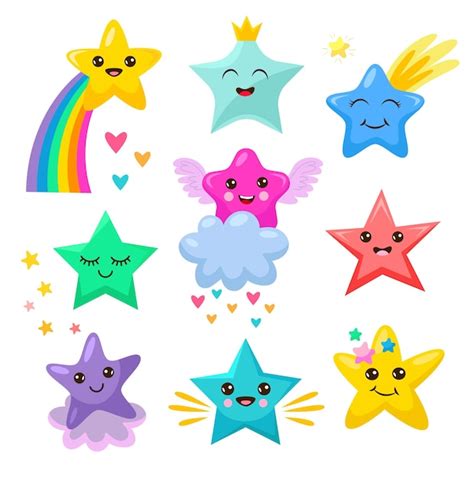 Cute Stars Clip Art Kawaii Star Clipart Star Clipart Stars, 44% OFF