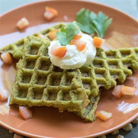 Chickpea Falafel Waffles - Half Cup Habit