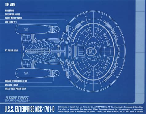 Star Trek Blueprint Collection: A Portfolio Set of 8 Authorized 11" x 14" Detailed Blueprints