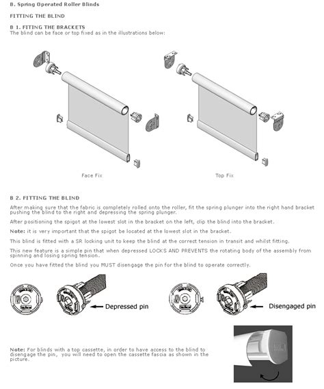 Installation Information for Roller Blinds