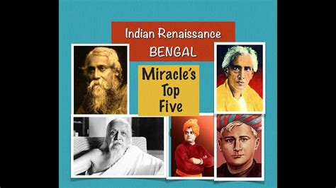 Miracle's Top Five : Authors of Indian Renaissance [Bengal ] - YouTube