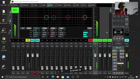 Setting EQ effect MIXER Behringer XR12 - YouTube