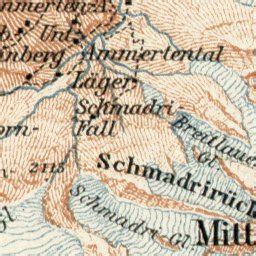 Upper Lauterbrunnen valley Map, 1909 by Waldin | Avenza Maps