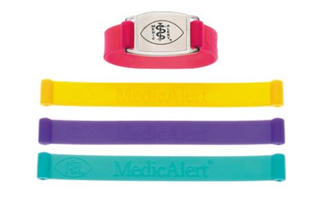 MedicAlert Easy Flex Silicone Medical ID Bracelet