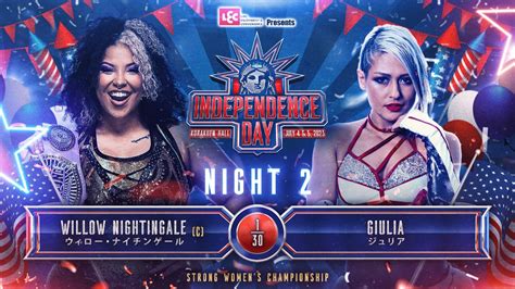 Willow Nightingale vs. Giulia Set For NJPW Independence Day