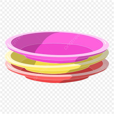 รูปCartoon Plate Three Plates Red Plate Yellow Plate PNG , แผ่นภาพตัดปะ, จานการ์ตูน, สามแผ่นภาพ ...