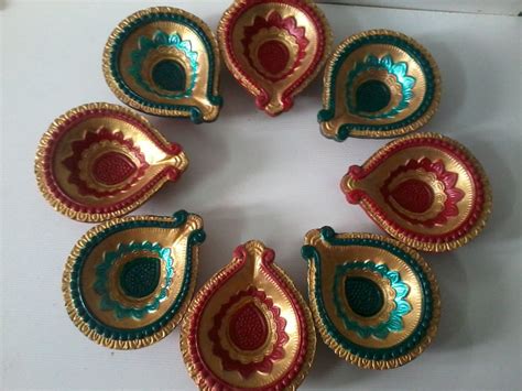 Diwali Diyas Kalash Decoration, Diya Decoration Ideas, Diwali Decorations At Home, Festival ...