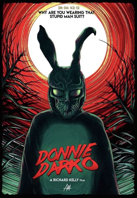 DONNIE DARKO Movie Poster Cult Classic Time Travel Frank The Bunny Art 24x36inch ...