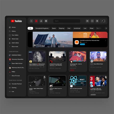 Redesign For Youtube UI on Behance