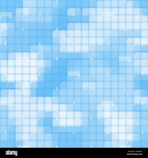 Seamless rounded pixel art clouds texture. Vector blue sky background Stock Vector Image & Art ...