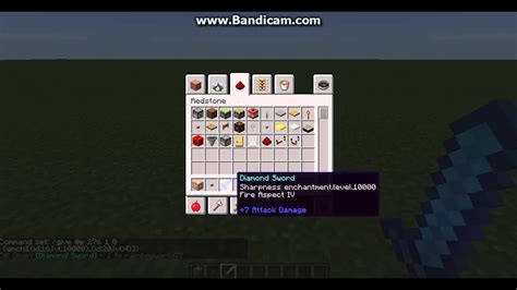 Minecraft Enchanted Items With Command Blocks 1.7+ - YouTube