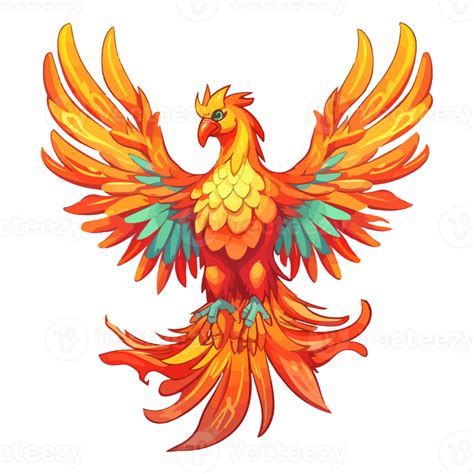 Mystical mythical character Phoenix, phoenix bird on a transparent background, phoenix logo ...