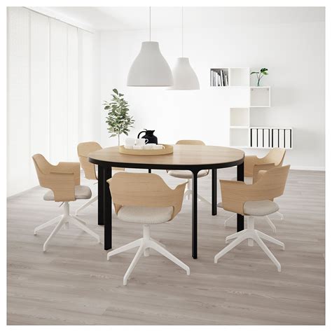 BEKANT Conference table - white stained oak veneer, black in 2019 | Conference table, Ikea, Table