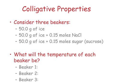 COLLIGATIVE PROPERTIES