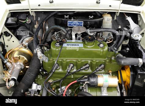 An Austin Morris Mini engine compartment at the London to Brighton Mini ...