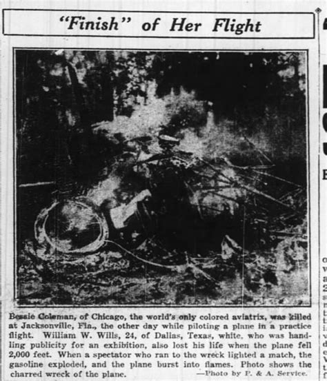 Bessie Coleman plane crash - Newspapers.com