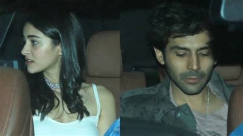 Kartik Aaryan and Ananya Panday arrive together at Bollywood bash. Has Sara Ali Khan seen these ...