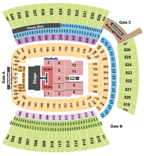 Heinz Field Seating Map Rows | Elcho Table