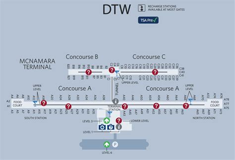 Dtw Delta Terminal Map - Metro Map Dc