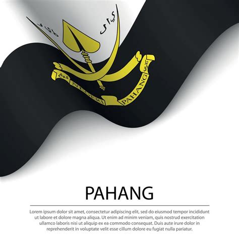 Waving flag of Pahang is a state of Malaysia on white background 11434211 Vector Art at Vecteezy