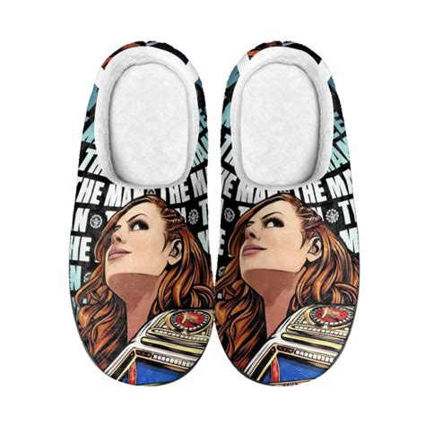 WWE Becky Lynch Slippers - Becky Lynch The Man Cartoon Art | Shirt Chic