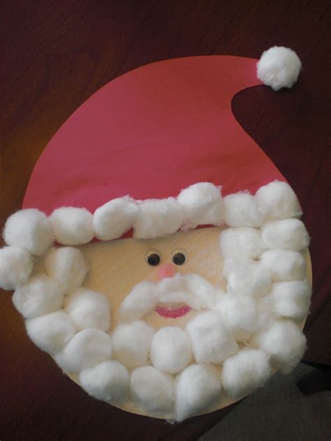 Preschool Crafts for Kids*: Papr Plate Santa Craft