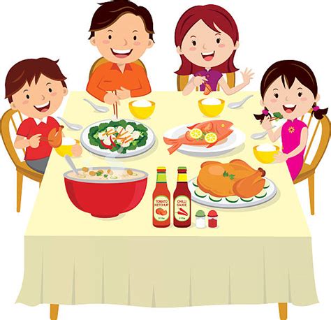 470+ Family Around Dinner Table Stock Illustrations, Royalty-Free Vector Graphics & Clip Art ...