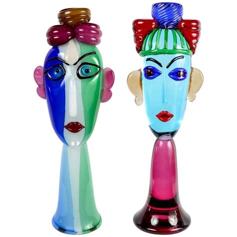 Pair of Murano Glass Sculptures