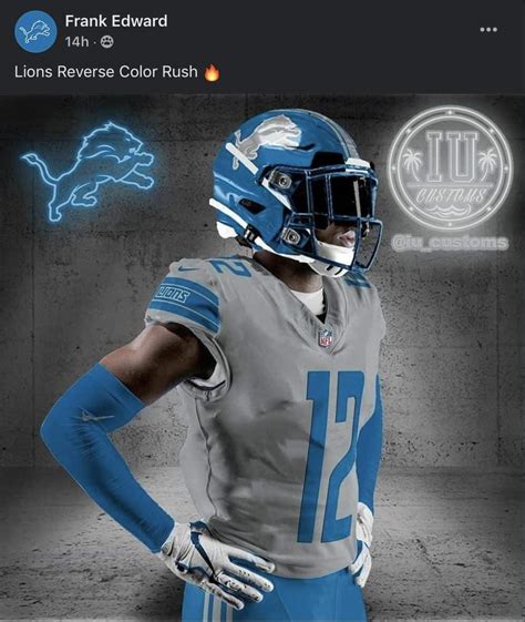 'Reverse Color Rush' Detroit Lions jersey/helmet combo is absolute fire ...