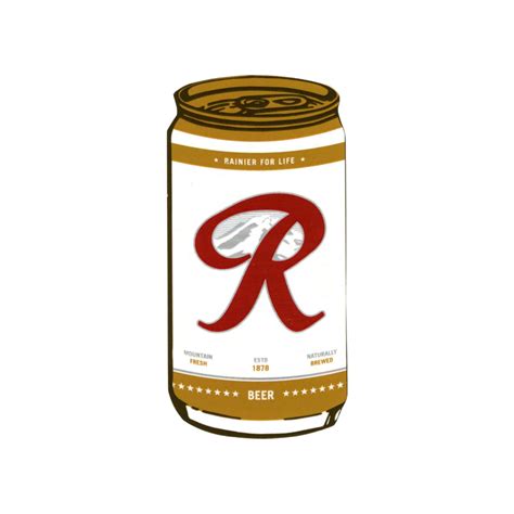 Rainier Beer Can Sticker