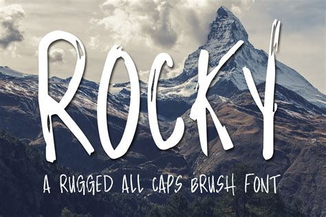 Rocky - Brush Font (127857) | Regular | Font Bundles