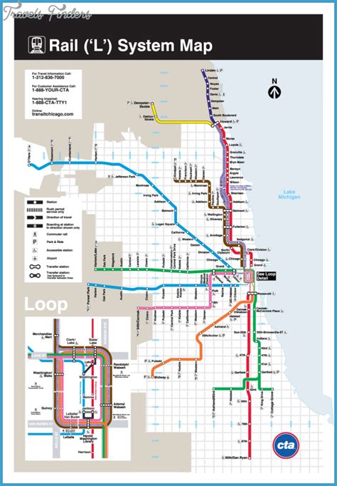 Chicago Subway Map - TravelsFinders.Com